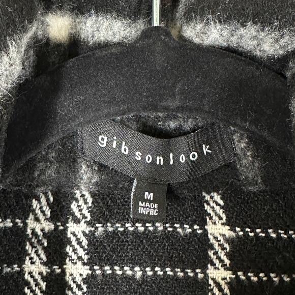 GIBSON LOOK Shacket Black Plaid SZ M Relaxed Fit Shirt Jacket - Picture 6 of 8